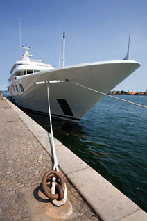 A moored yacht